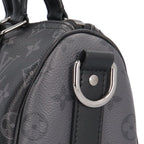 Louis Vuitton Keepall 25 Bandouliere Monogram Eclipse Shoulder Bag Black — view 9