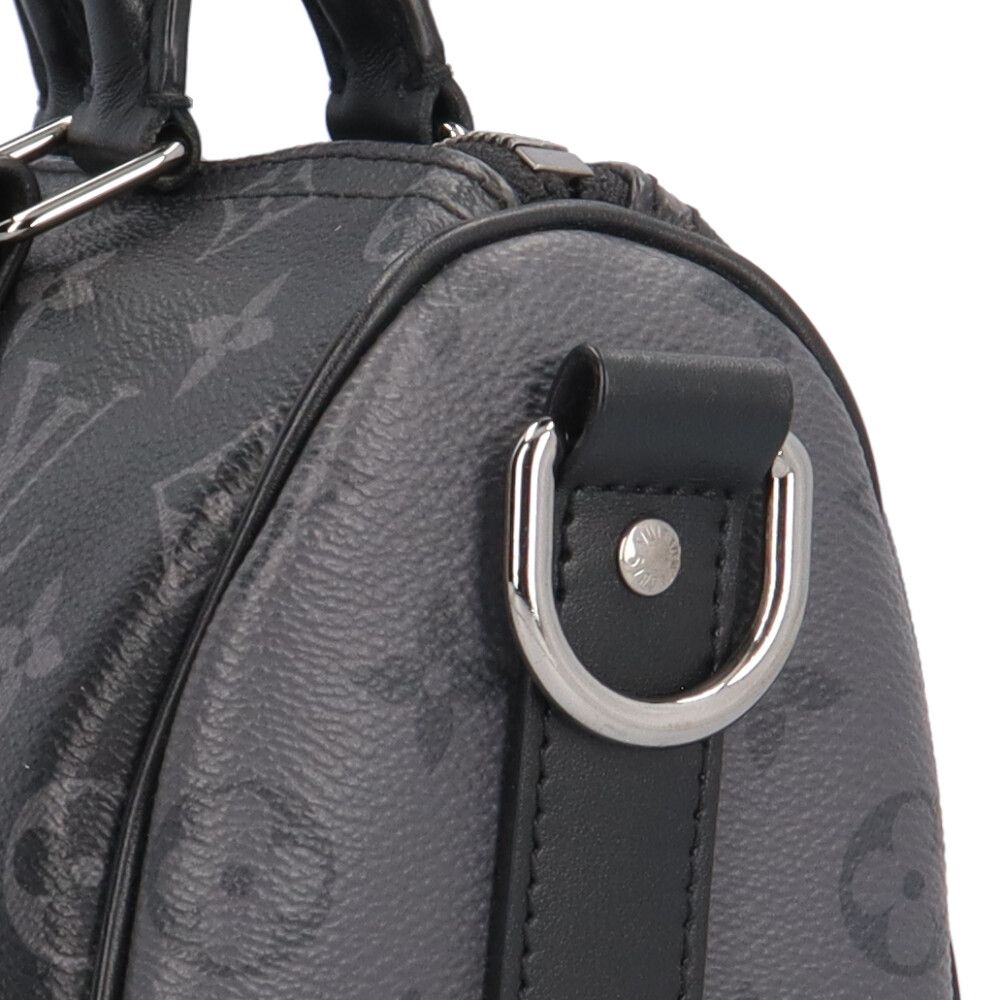 Louis Vuitton Keepall 25 Bandouliere Monogram Eclipse Shoulder Bag Black — view 9