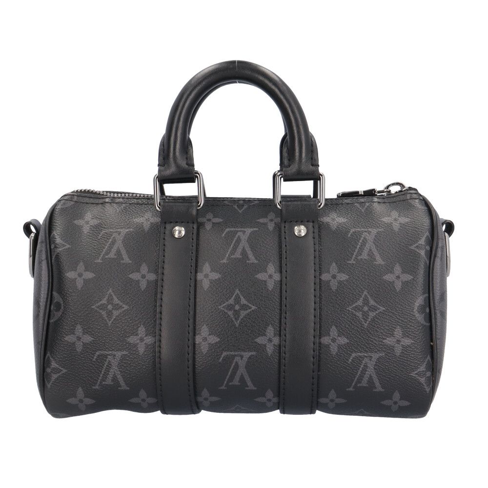 Louis Vuitton Keepall 25 Bandouliere Monogram Eclipse Shoulder Bag Black — view 3