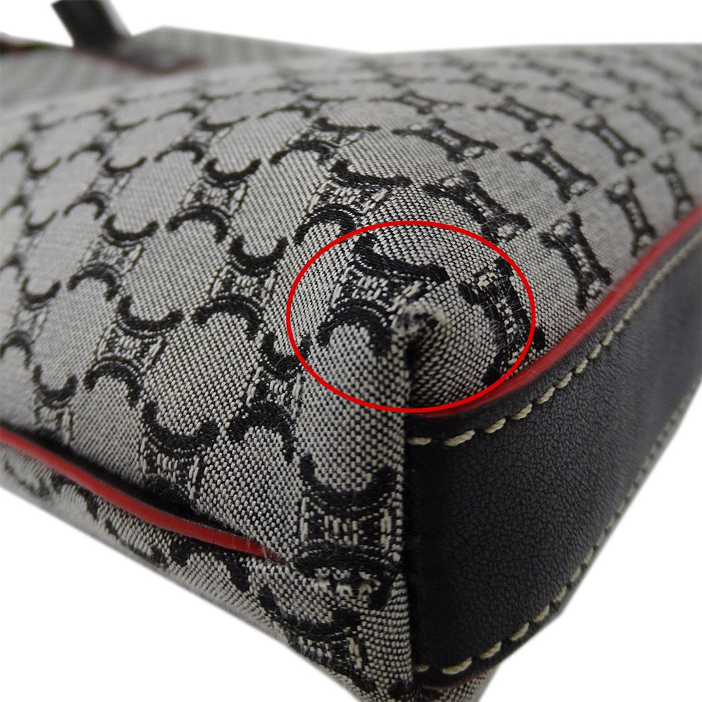 Celine Tote Macadam Canvas Black Going Out Adults Simple — view 8