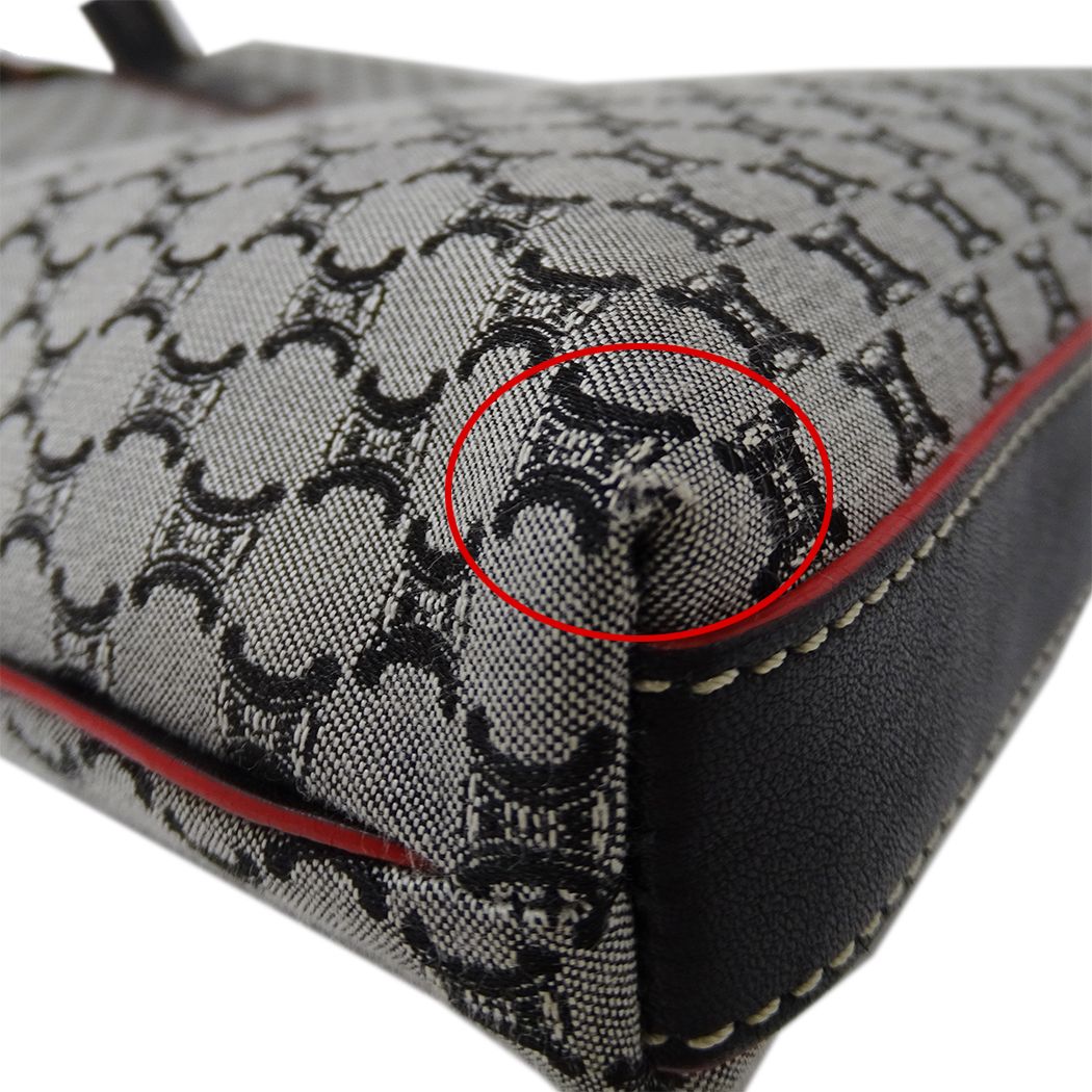 Celine Tote Macadam Canvas Black Going Out Adults Simple — view 8