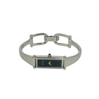 Gucci Bangle Watch Stainless Steel Quartz Wrist Silver Black — view 7