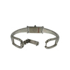 Gucci Bangle Watch Stainless Steel Quartz Wrist Silver Black — view 9