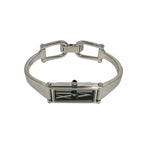 Gucci with Case Bangle Watch Leaf Pattern Stainless Steel Wristwatch Silver — view 7