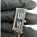 Gucci with Case Bangle Watch Leaf Pattern Stainless Steel Wristwatch Silver — view 4