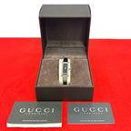 Gucci with Case Bangle Watch Stainless Steel Quartz Wristwatch Silver