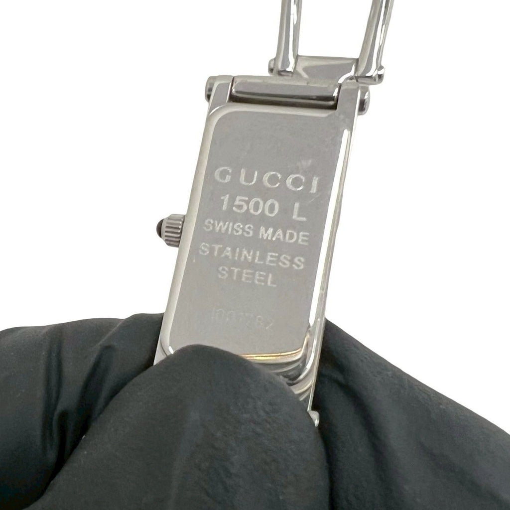 Gucci with Case Bangle Watch Stainless Steel Quartz Wristwatch Silver — view 5
