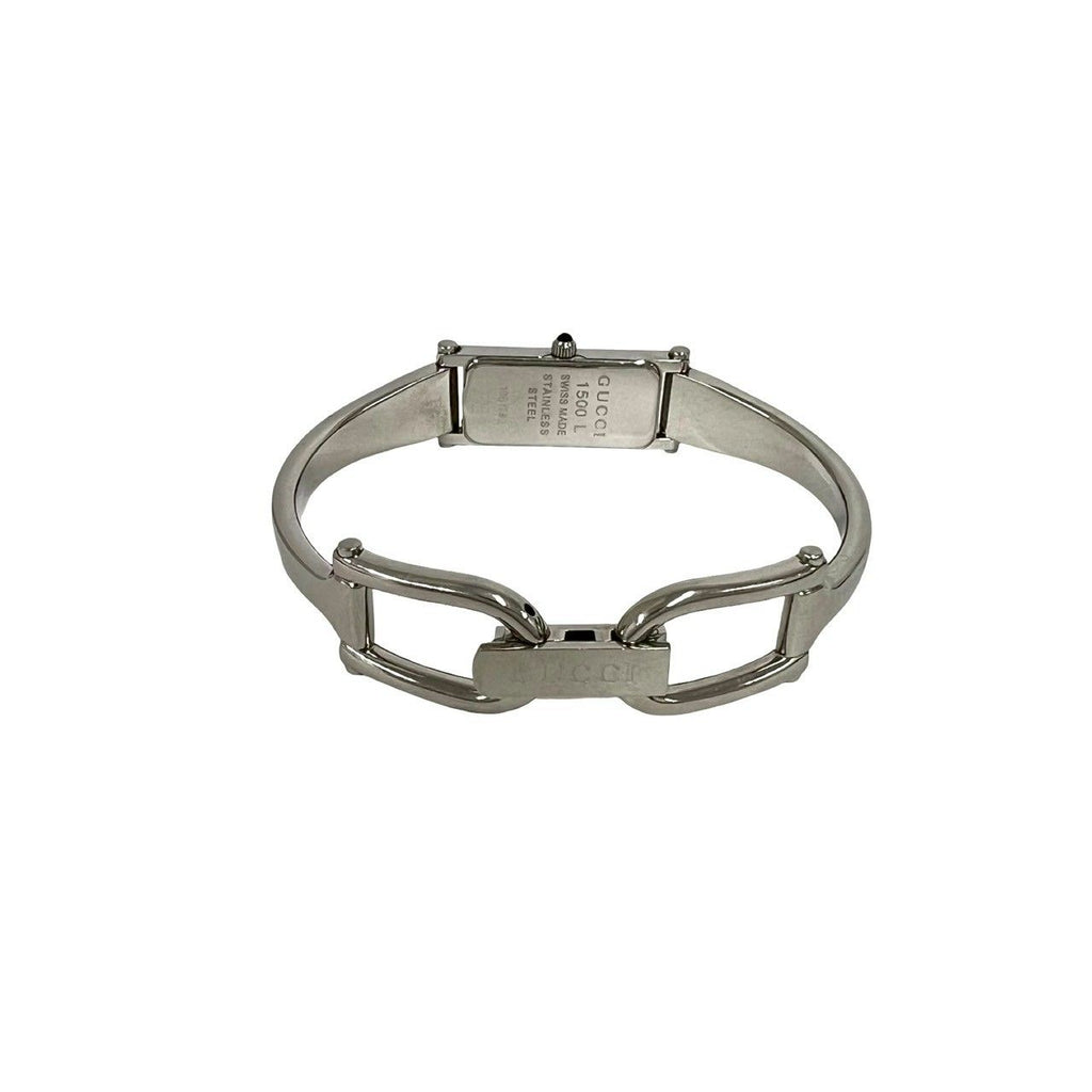 Gucci with Case Bangle Watch Stainless Steel Quartz Wristwatch Silver — view 8