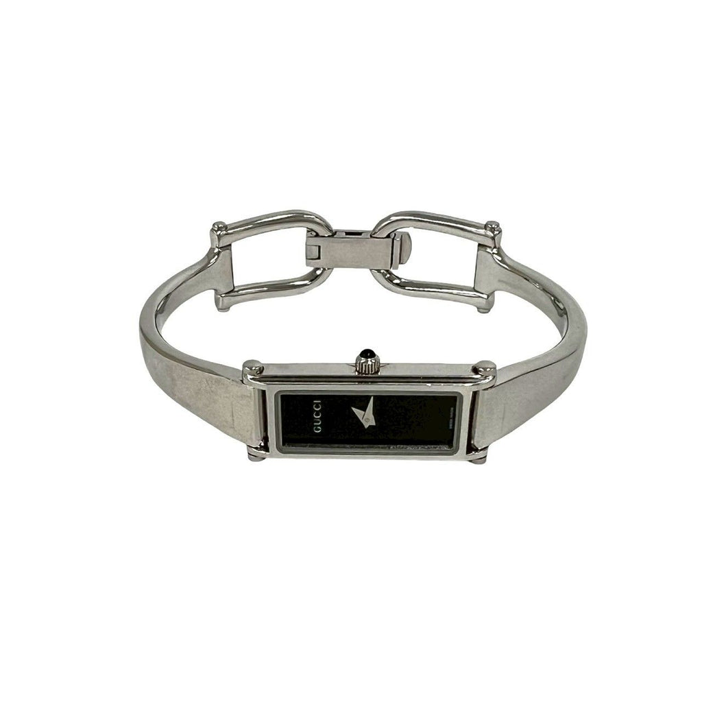 Gucci with Case Bangle Watch Stainless Steel Quartz Wristwatch Silver — view 7