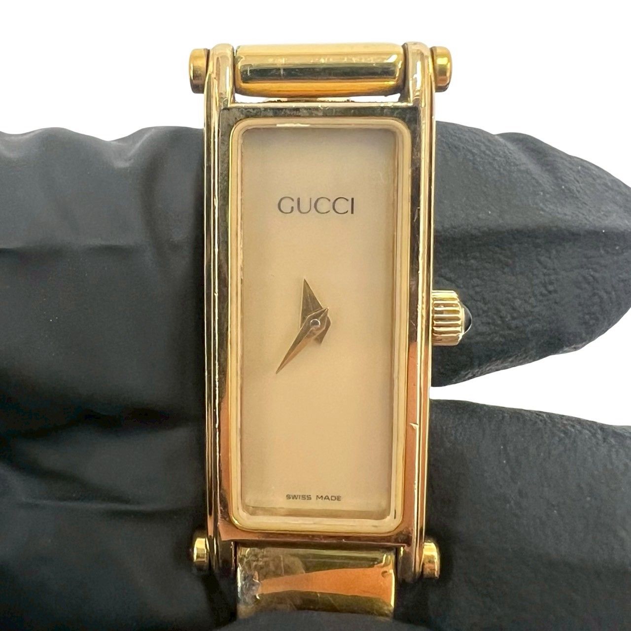 Gucci with Case Bangle Watch Quartz Wristwatch Gold Beige — view 4