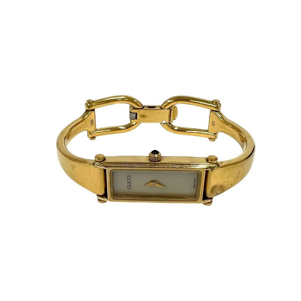 Gucci with Case Bangle Watch Quartz Wristwatch Gold Beige — view 7