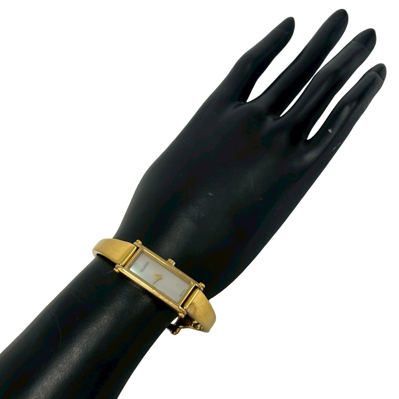 Gucci with Case Bangle Watch Quartz Wristwatch Gold Beige — view 2