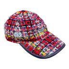 Gucci Hat Tweed Baseball Cap M Double Logo Multicolor Red Purple — view 2