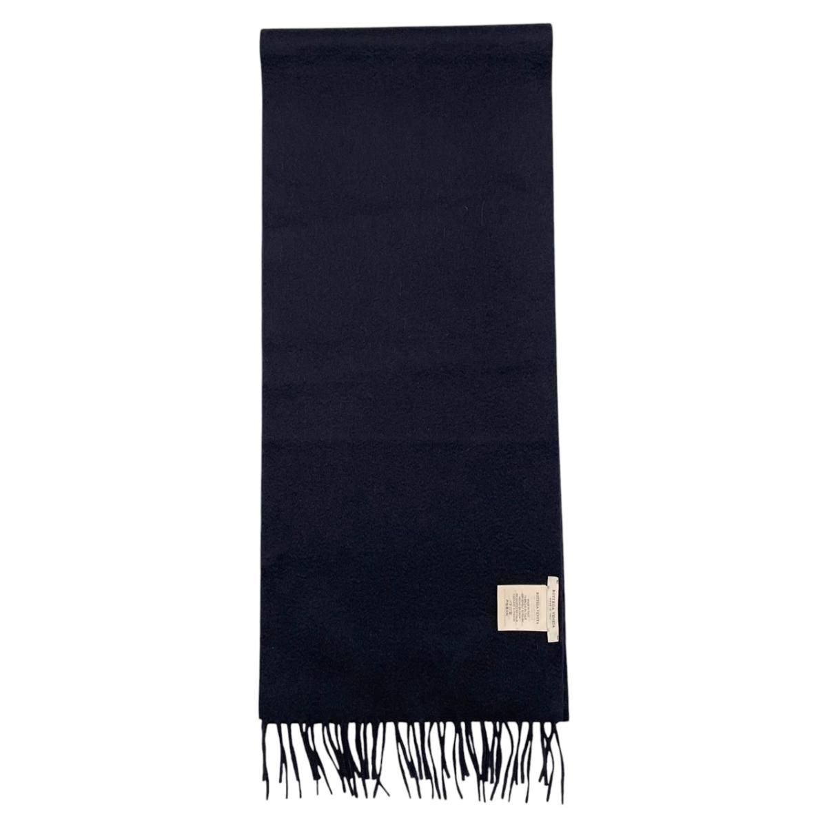 Bottega Veneta Scarf Logo Cashmere Navy — view 6