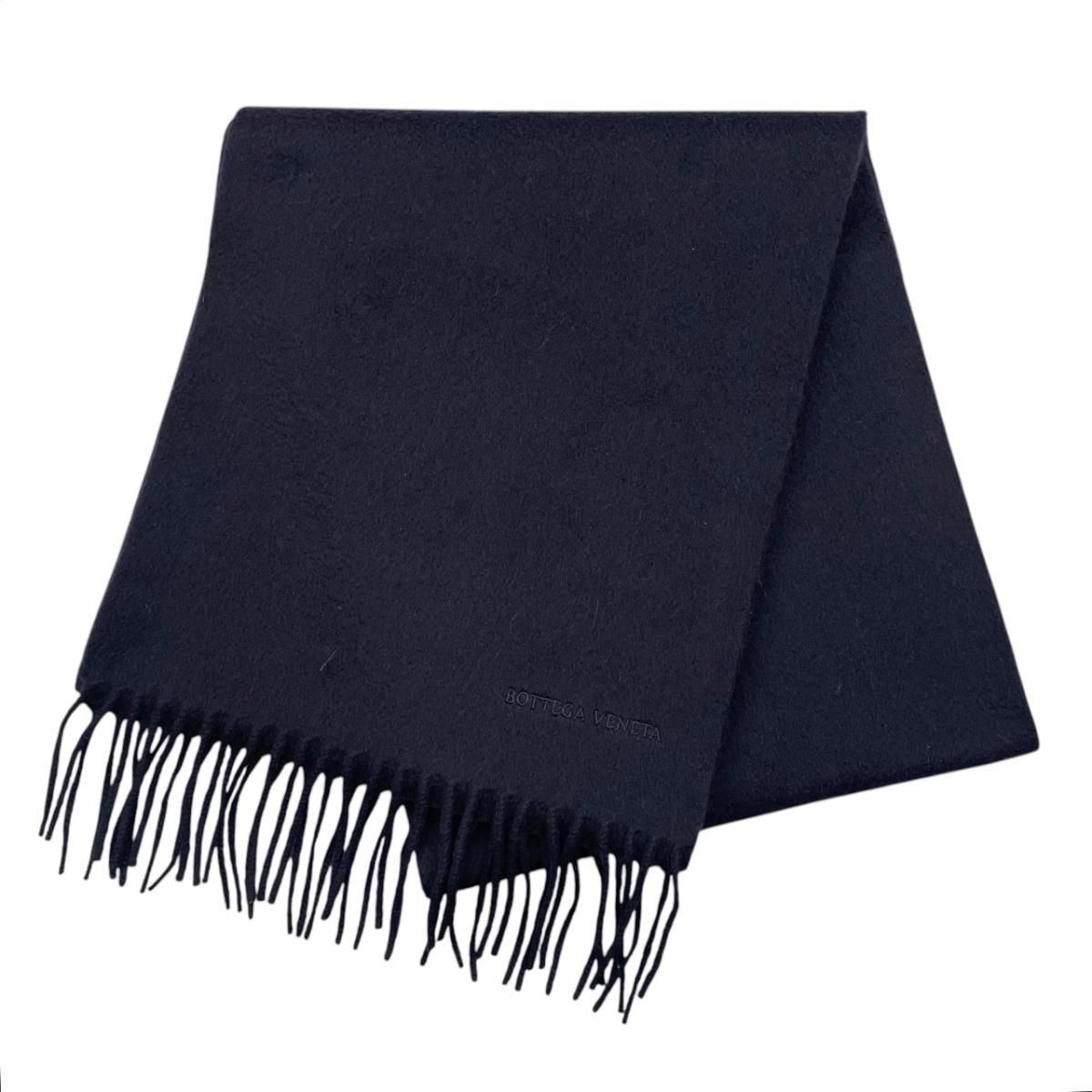 Bottega Veneta Scarf Logo Cashmere Navy