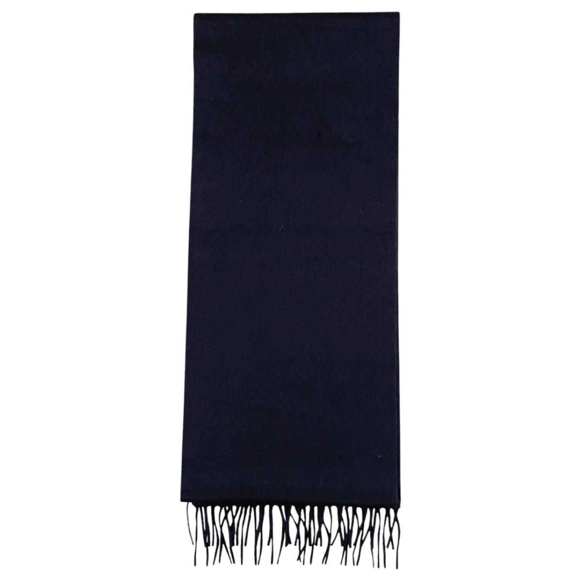 Bottega Veneta Scarf Logo Cashmere Navy — view 5