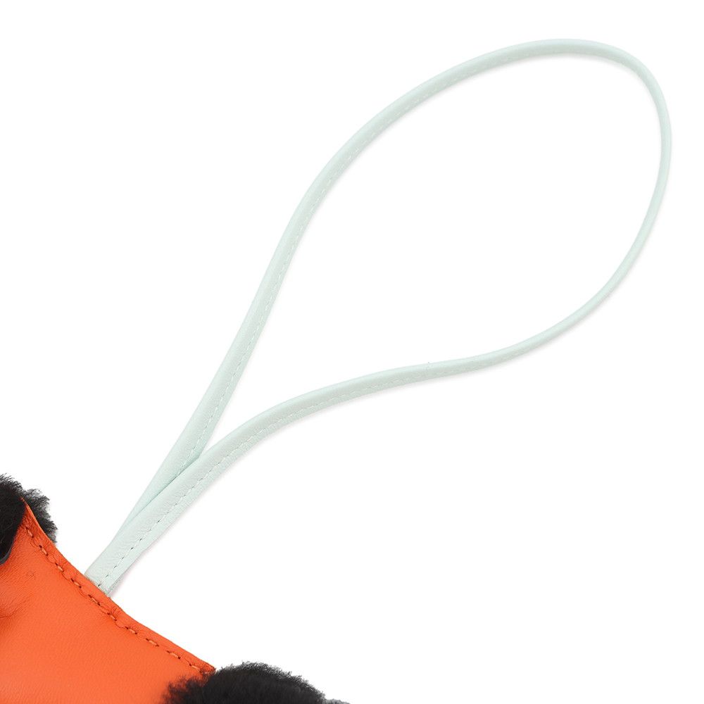 Hermes Bag Charm Buddy Black Vert Peppermint Lambskin Shearling — view 4