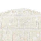 Fendi Sweater FF Logo Knit 46 Cotton Linen White Beige — view 5