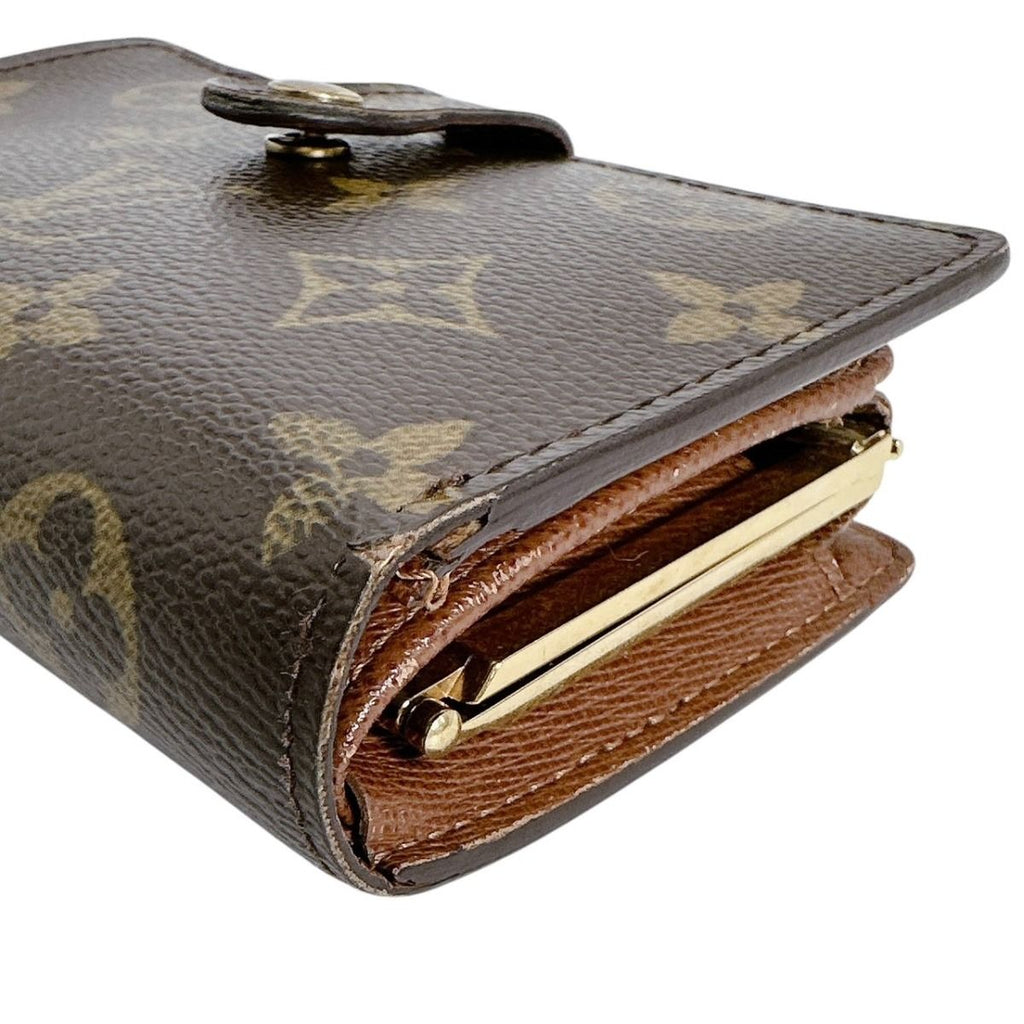 Louis Vuitton Monogram Kiss Lock Wallet with Card Pocket Porte Monet Biet — view 4
