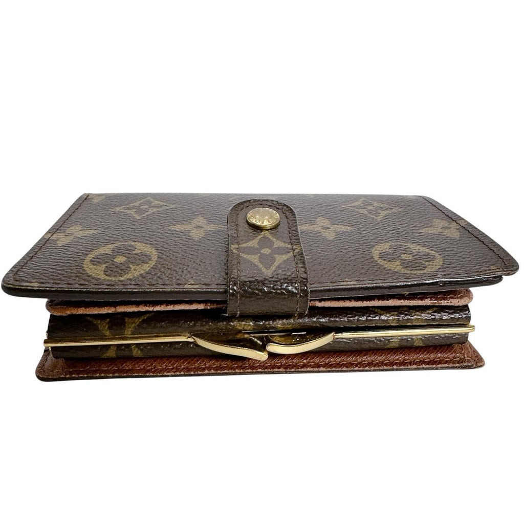 Louis Vuitton Monogram Kiss Lock Wallet with Card Pocket Porte Monet Biet — view 3