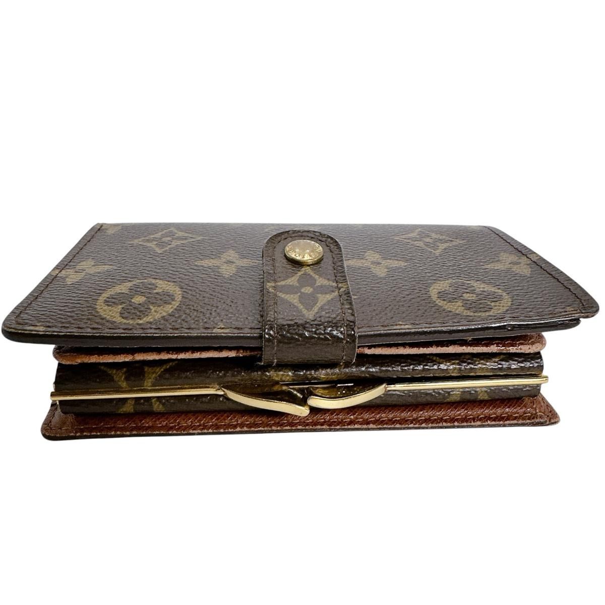 Louis Vuitton Monogram Kiss Lock Wallet with Card Pocket Porte Monet Biet — view 3