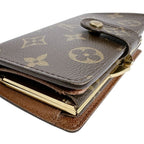 Louis Vuitton Monogram Kiss Lock Wallet with Card Pocket Porte Monet Biet — view 7