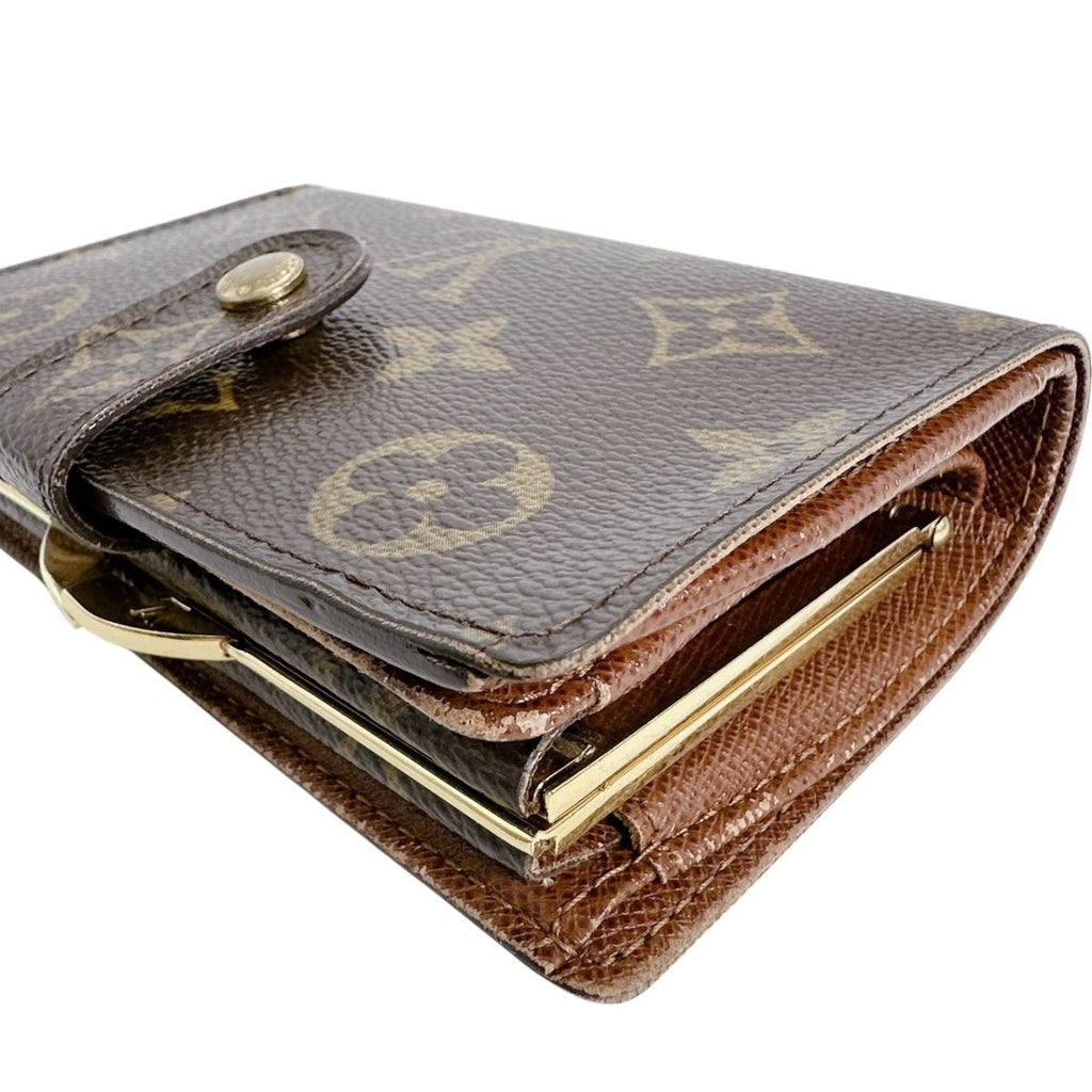 Louis Vuitton Monogram Kiss Lock Wallet with Card Pocket Porte Monet Biet — view 6