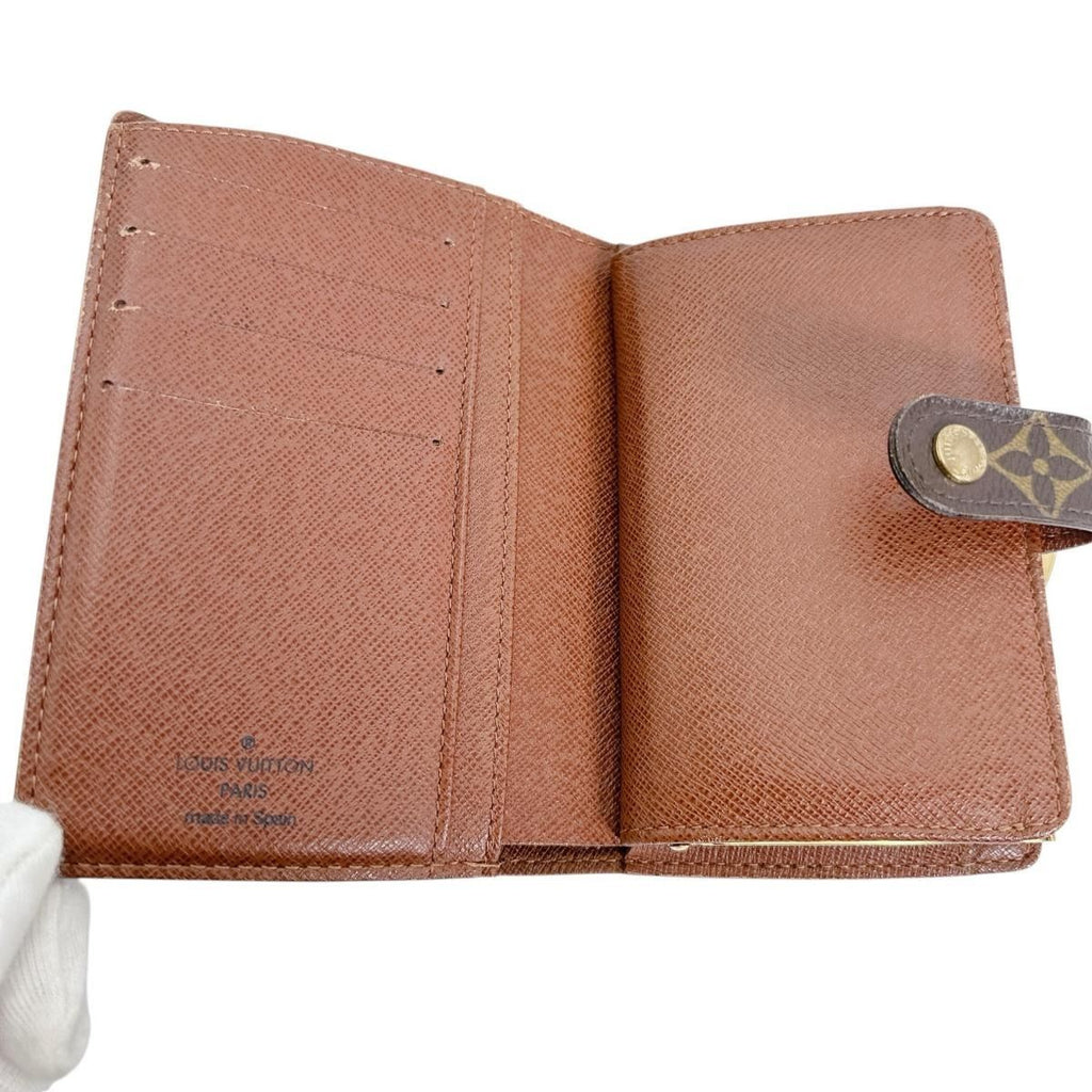 Louis Vuitton Monogram Kiss Lock Wallet with Card Pocket Porte Monet Biet — view 9