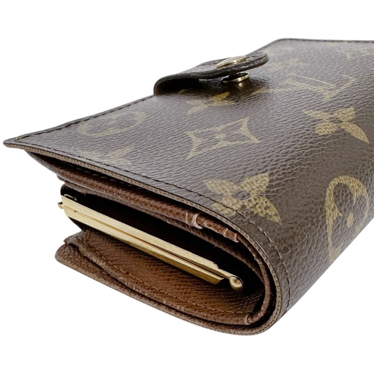 Louis Vuitton Monogram Kiss Lock Wallet with Card Pocket Porte Monet Biet — view 5