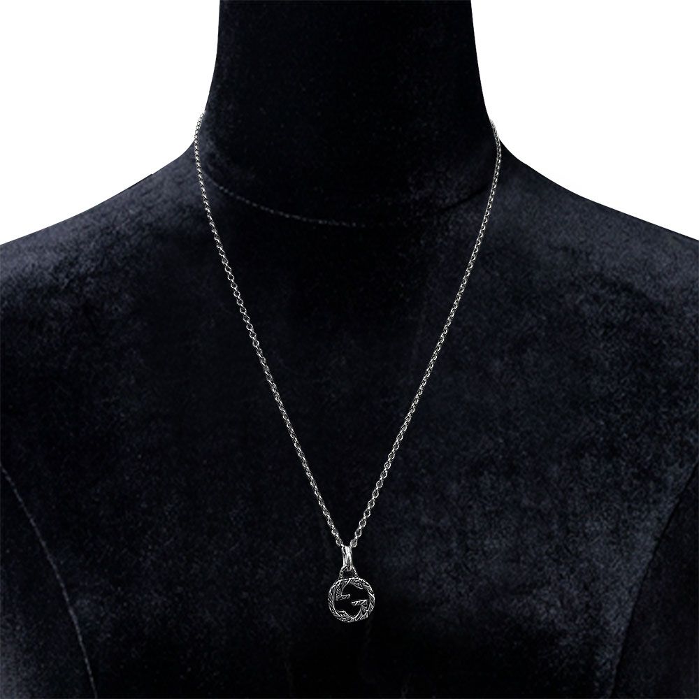 Gucci Interlocking Necklace Silver — view 6
