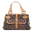 Celine Macadam Handbag Navy Orange Denim Leather