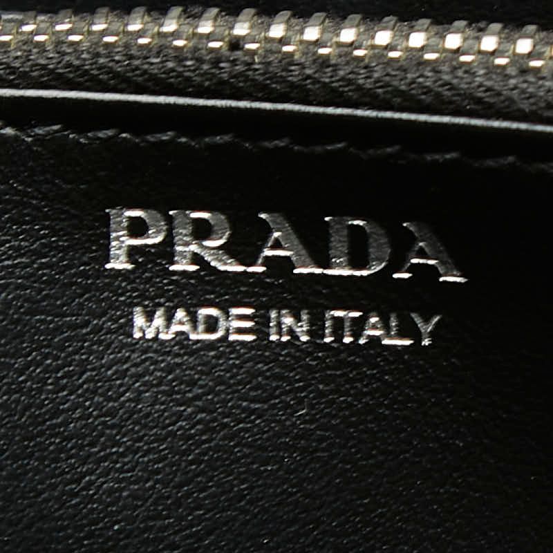 Prada Zip Around Wallet Nero Black Saffiano Leather