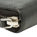 Prada Zip Around Wallet Nero Black Saffiano Leather