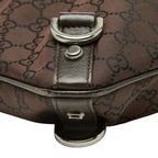 Gucci GG Nylon Abbey Crossbody Shoulder Bag Brown