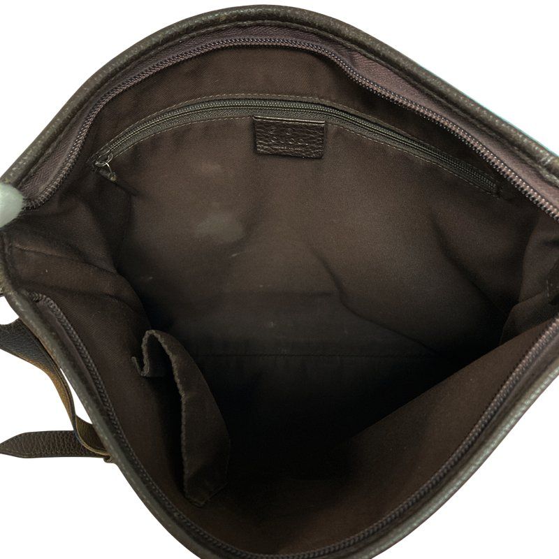 Gucci GG Nylon Abbey Crossbody Shoulder Bag Brown