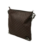 Gucci GG Nylon Abbey Crossbody Shoulder Bag Brown