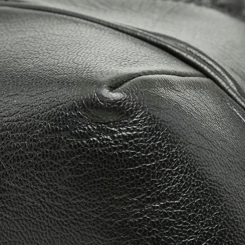 Gucci Guccissima Tote Shoulder Bag Black Leather
