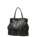 Gucci Guccissima Tote Shoulder Bag Black Leather