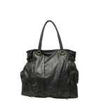 Gucci Guccissima Tote Shoulder Bag Black Leather