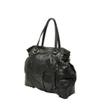 Gucci Guccissima Tote Shoulder Bag Black Leather