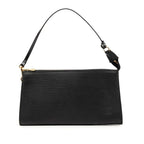 Louis Vuitton Epi Pochette Pouch Handbag Noir Black Leather