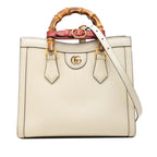 Gucci Bamboo Diana Small 2-Way Shoulder Bag Ivory Leather