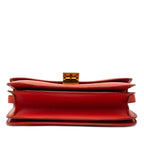 Celine Classic Box Crossbody Shoulder Bag Orange Leather