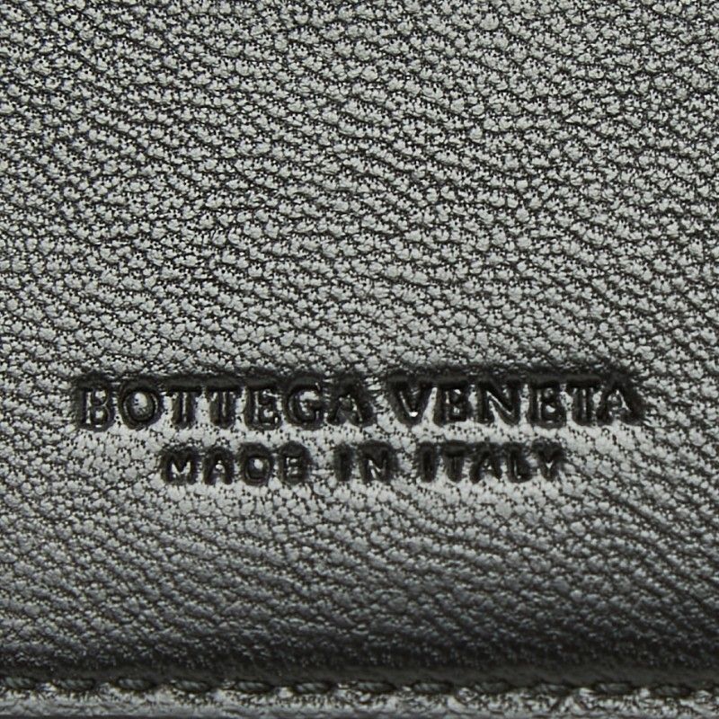 Bottega Veneta Intrecciato Passport Case Black Leather