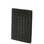 Bottega Veneta Intrecciato Passport Case Black Leather