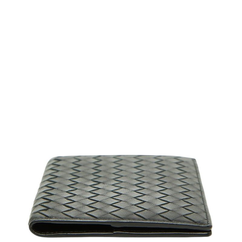 Bottega Veneta Intrecciato Passport Case Black Leather