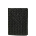 Bottega Veneta Intrecciato Passport Case Black Leather