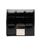 Chanel Choco Bar Coin Purse Black Patent