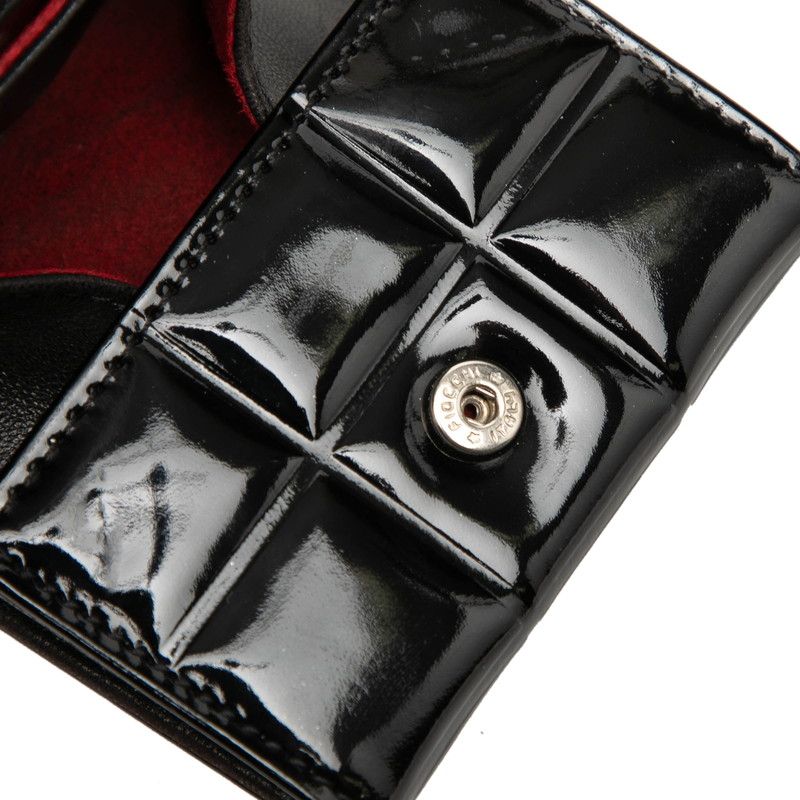 Chanel Choco Bar Coin Purse Black Patent