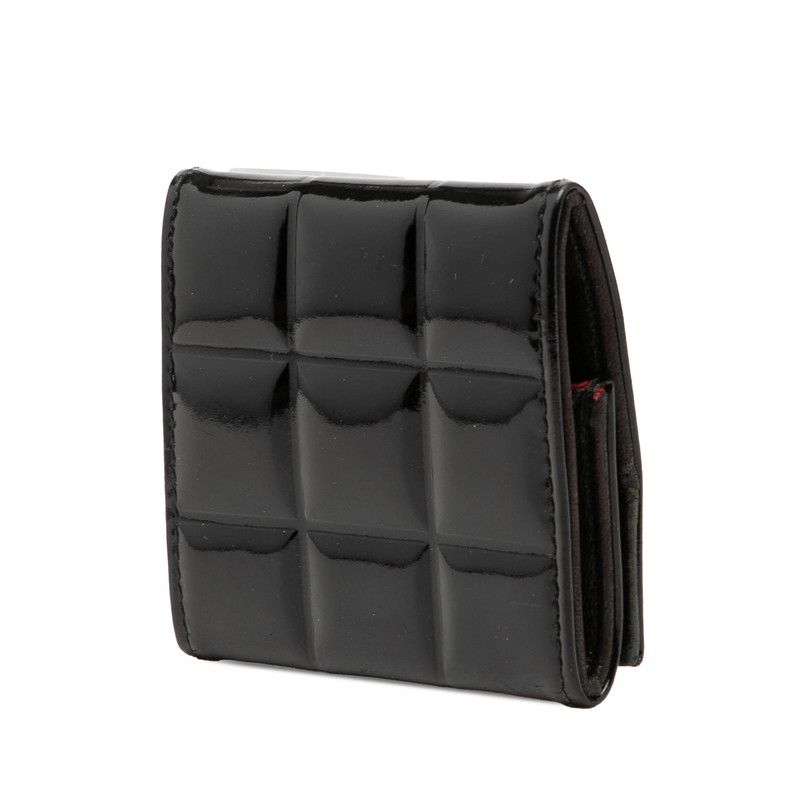 Chanel Choco Bar Coin Purse Black Patent